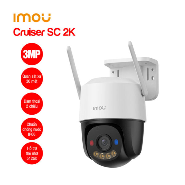 Camera IMOU IPC-K7FP-3H0WE 3MP ( đàm thoại, có màu, đèn cảnh báo xanh + đỏ, quay )